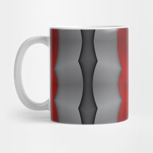 Stripes in Red and Gray Mug